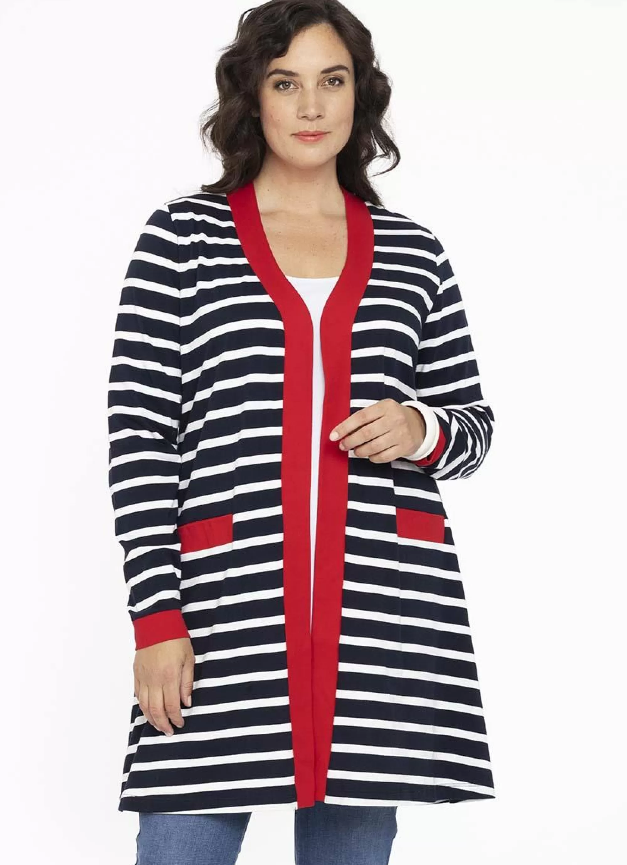 Flash Sale Yoek Vest Red Pockets Breton Wl162501 - 230 Marine