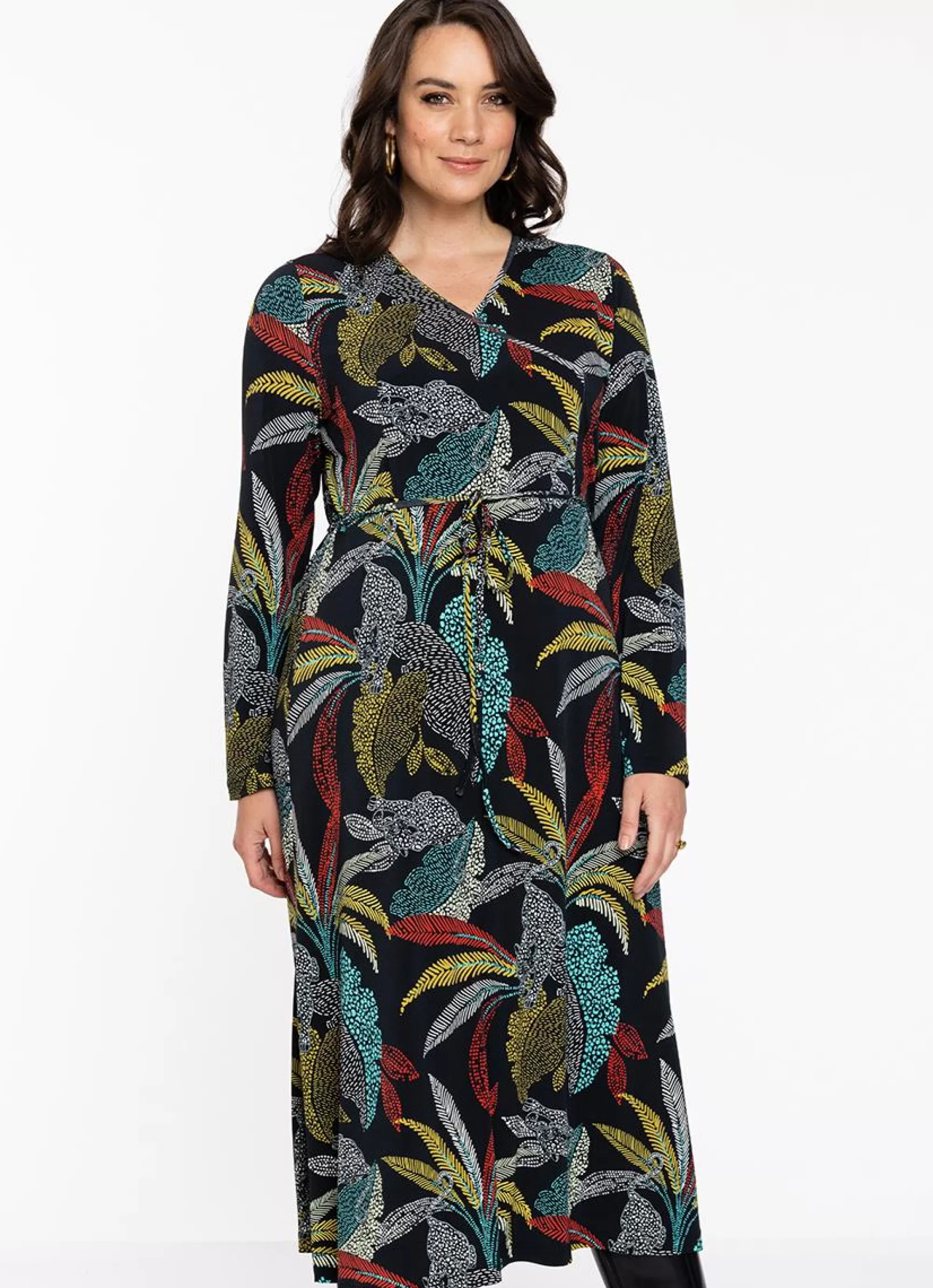 Hot Yoek Wrap Dress Palm Leo My207638 - 210