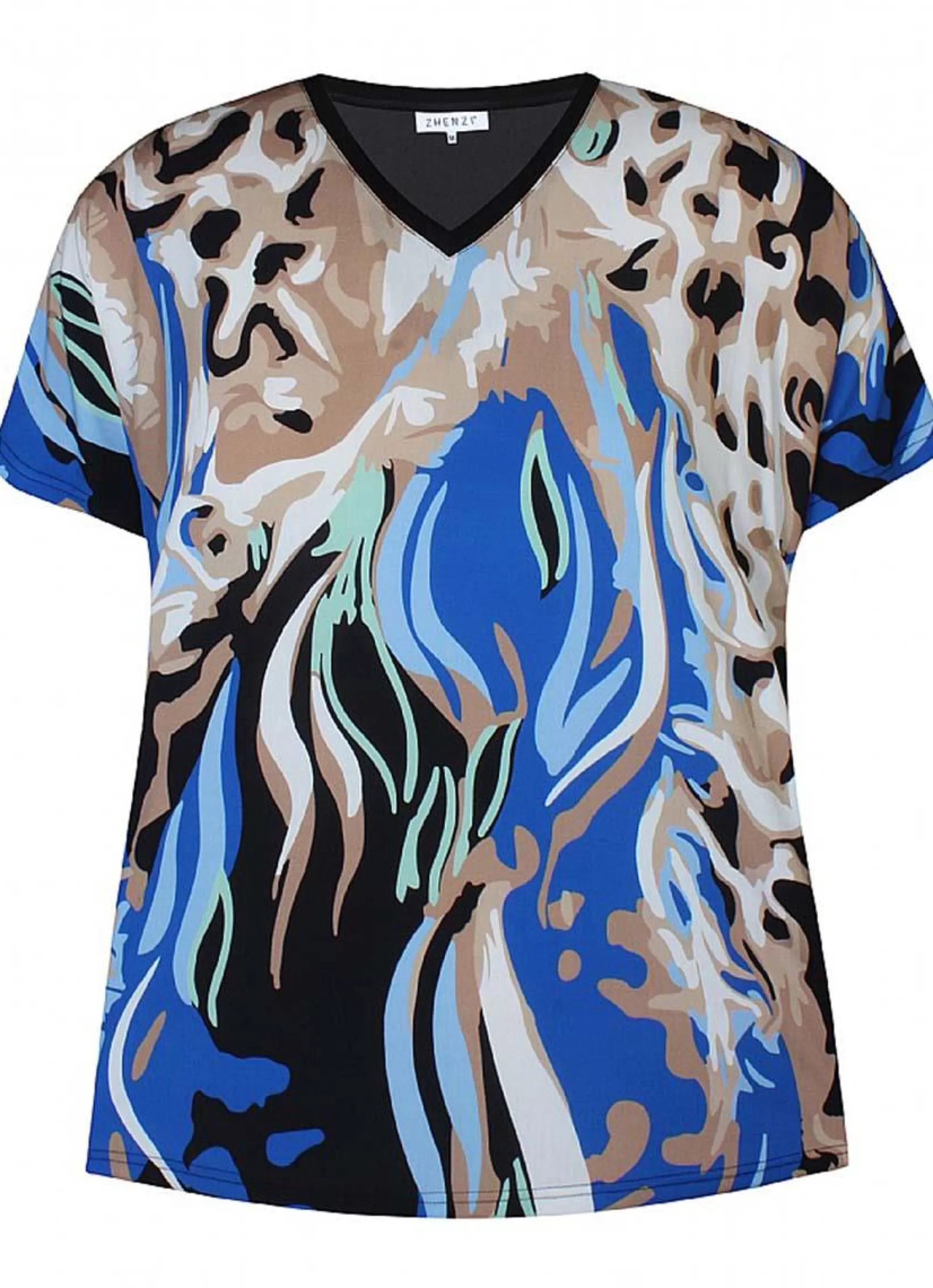 New Zhenzi Shirt Ariella 200097 - 57470 Multi Blauw